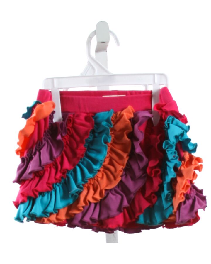 LEMON LOVES LIME  MULTI-COLOR KNIT   SHORTS WITH RUFFLE