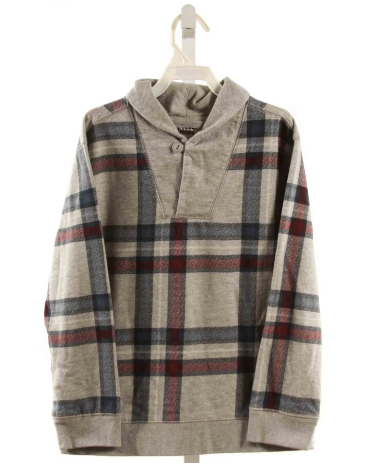 TEA  GRAY  PLAID  PULLOVER