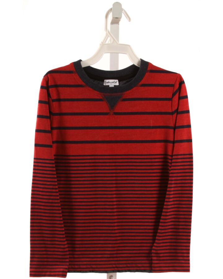 TEA  RED  STRIPED  KNIT LS SHIRT