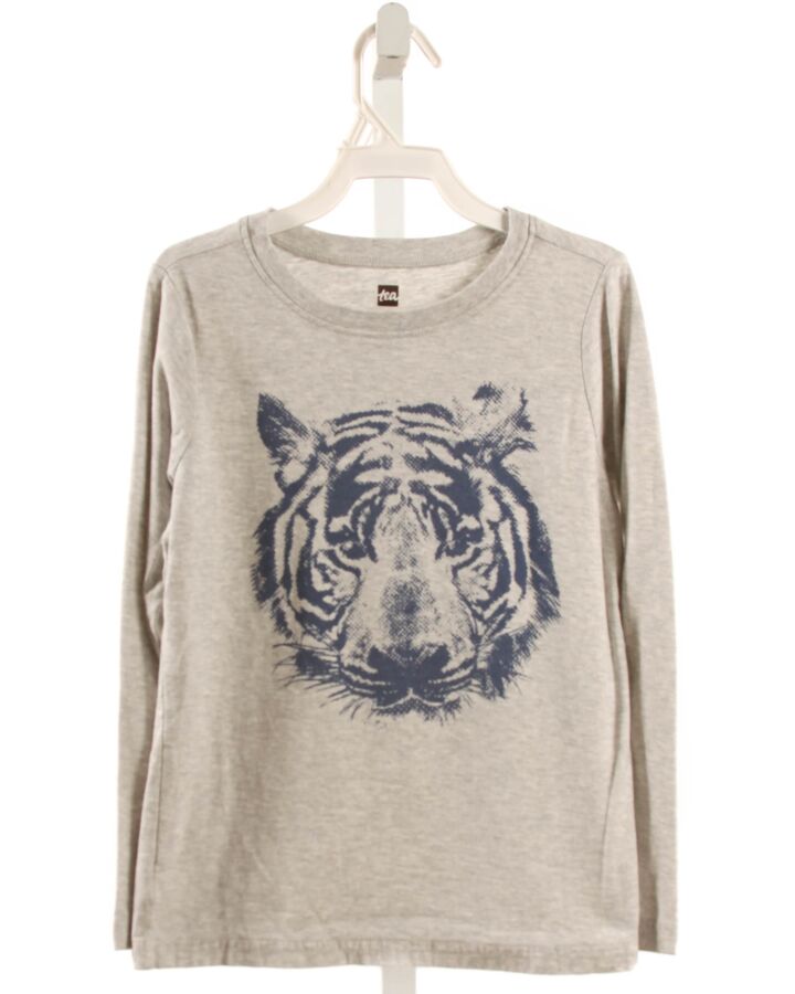 TEA  GRAY   PRINTED DESIGN KNIT LS SHIRT