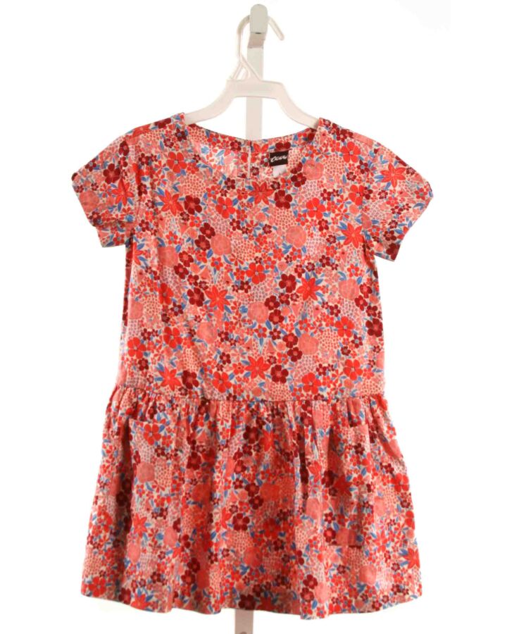 TEA  RED  FLORAL  DRESS