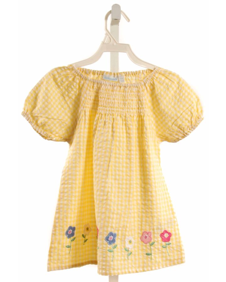JOJO MAMAN BEBE  YELLOW SEERSUCKER GINGHAM  SHIRT-SS