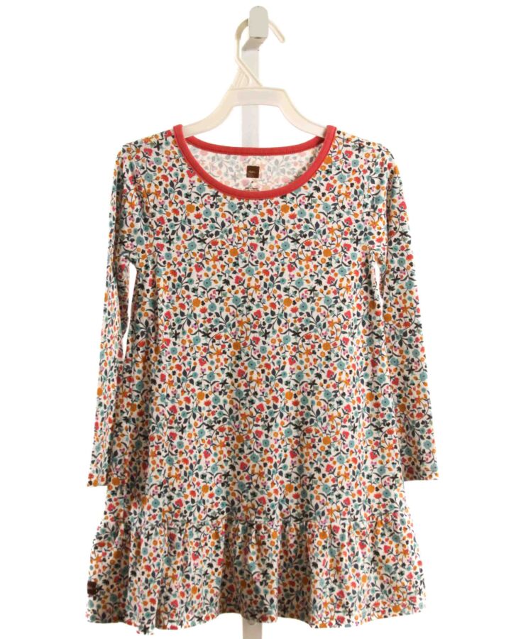 TEA  PINK  FLORAL  KNIT DRESS
