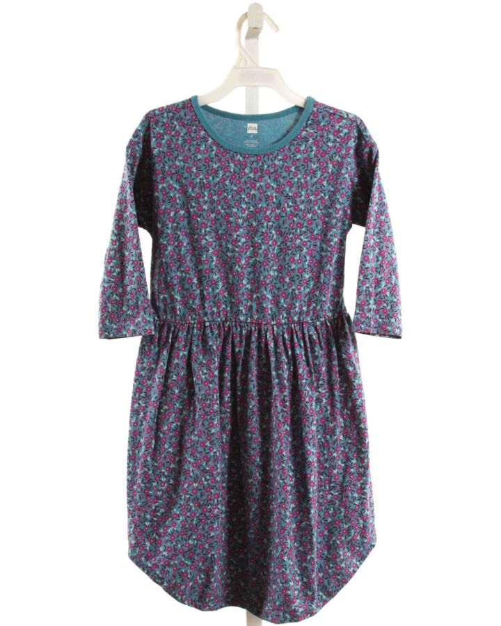 TEA  PURPLE  FLORAL  KNIT DRESS
