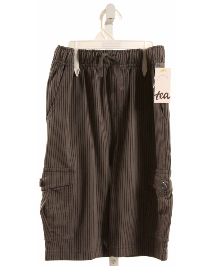 TEA  GRAY  STRIPED  SHORTS