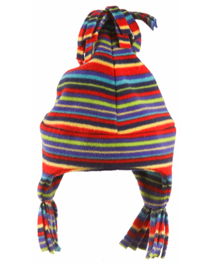 JOJO MAMAN BEBE  RED FLEECE STRIPED  HAT
