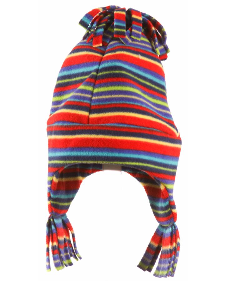JOJO MAMAN BEBE  RED FLEECE STRIPED  HAT