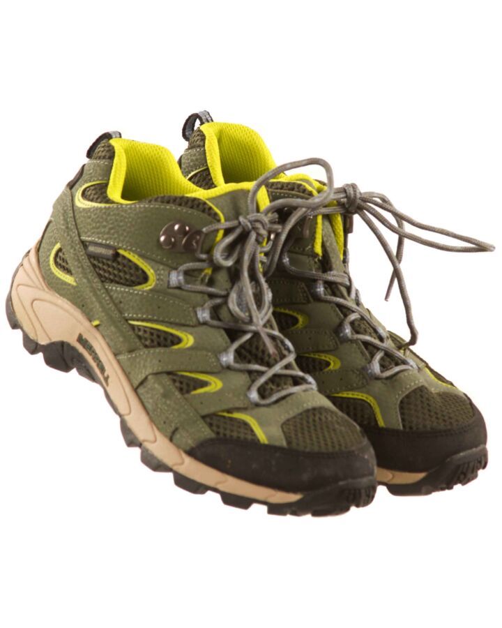 MERRELL GREEN BOOTS *NEW WITHOUT TAG *NWT SIZE CHILD 3