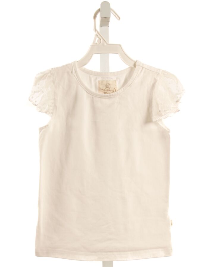 CHARMING MARY  WHITE    KNIT SS SHIRT