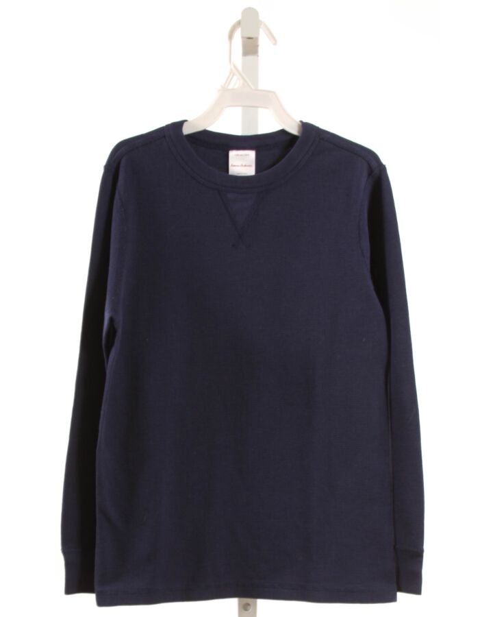HANNA ANDERSSON  NAVY PIQUE   KNIT LS SHIRT