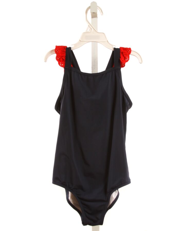 THE BEAUFORT BONNET COMPANY  NAVY    1-PIECE SWIMSUIT WITH EYELET TRIM