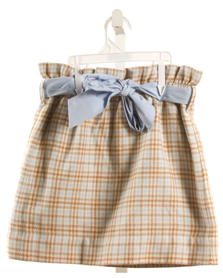 THE BEAUFORT BONNET COMPANY  IVORY  PLAID  SKIRT WITH BOW