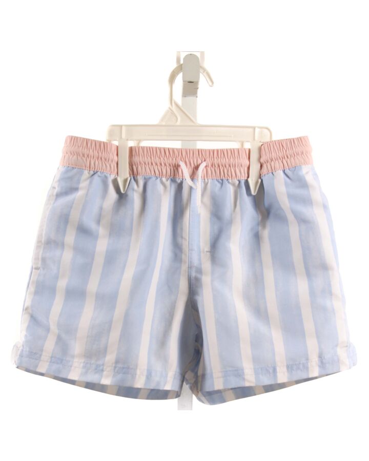 THE BEAUFORT BONNET COMPANY  BLUE  STRIPED  SWIM TRUNKS