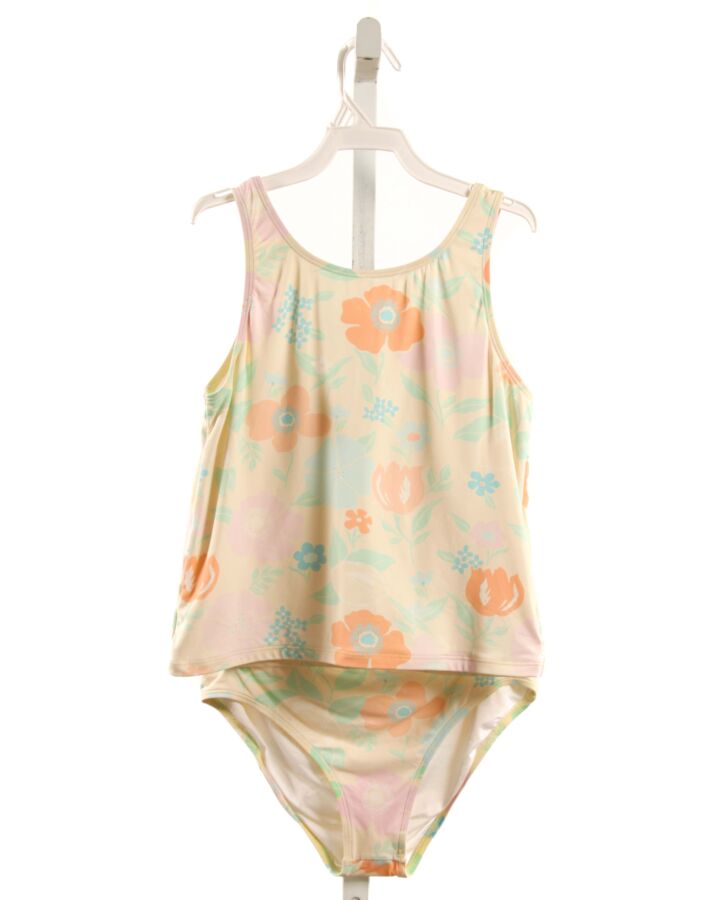NO TAG  YELLOW  FLORAL  2-PIECE SWIMSUIT