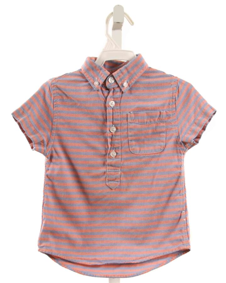 CREWCUTS  ORANGE  STRIPED  SHIRT-SS