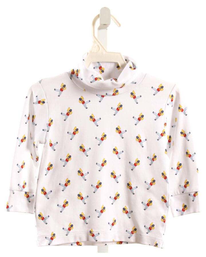 LITTLE ENGLISH  WHITE   PRINTED DESIGN KNIT LS SHIRT