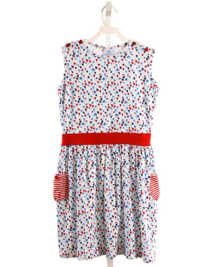 EYELET & IVY  BLUE  FLORAL PRINTED DESIGN DRESS