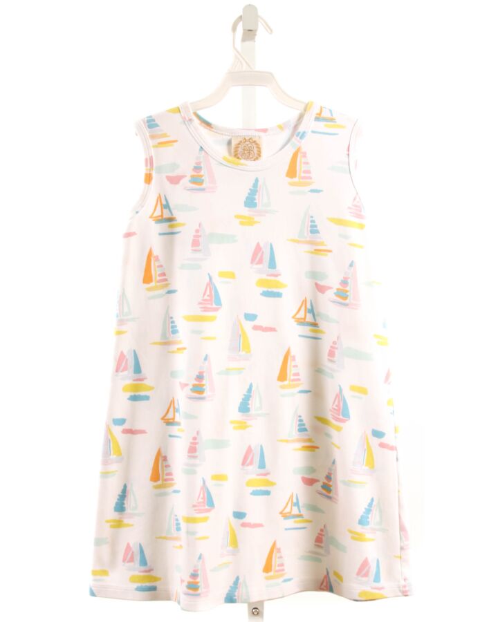 THE BEAUFORT BONNET COMPANY  WHITE KNIT  PRINTED DESIGN DRESS