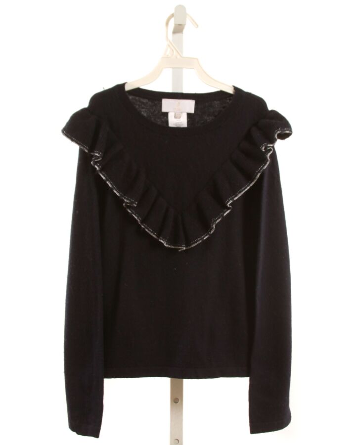 JACADI  NAVY    SWEATER WITH RUFFLE