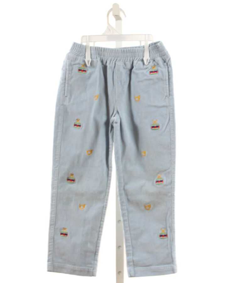 THE BEAUFORT BONNET COMPANY  LT BLUE CORDUROY  EMBROIDERED PANTS
