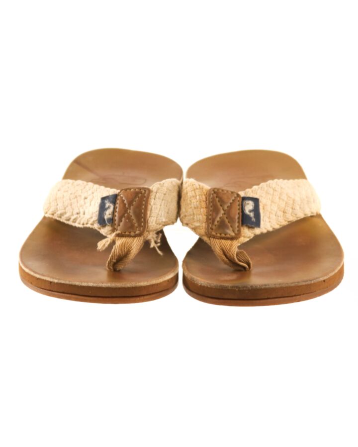 VINEYARD VINES BROWN FLIP FLOPS  *GUC SIZE TODDLER 12