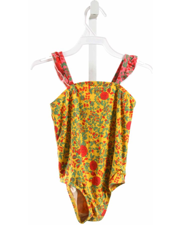 ROBERTA ROLLER RABBIT  YELLOW  PRINT  1-PIECE SWIMSUIT WITH EYELET TRIM