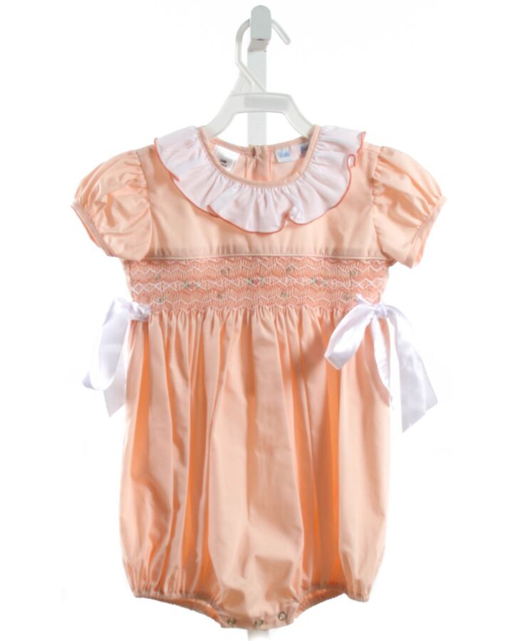 LULU BEBE  PINK   SMOCKED BUBBLE WITH BOW