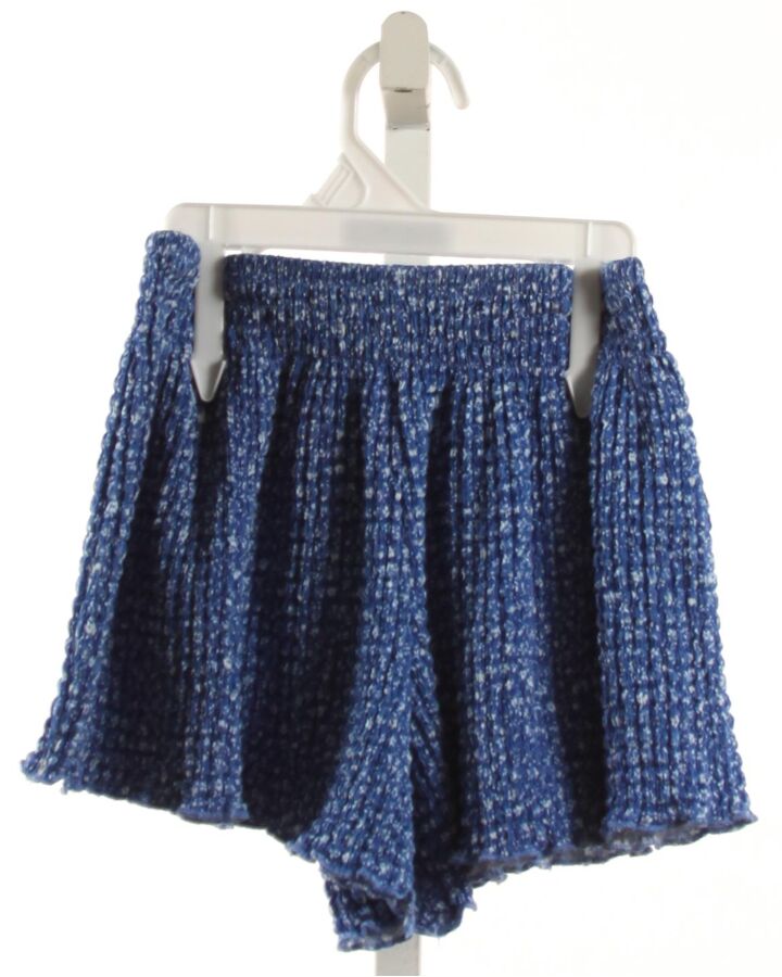 ZARA  BLUE SEERSUCKER  SMOCKED SHORTS