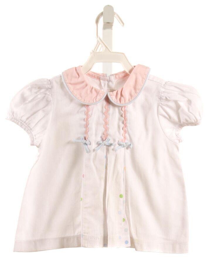 LULLABY SET  WHITE    SHIRT-SS WITH RIC RAC