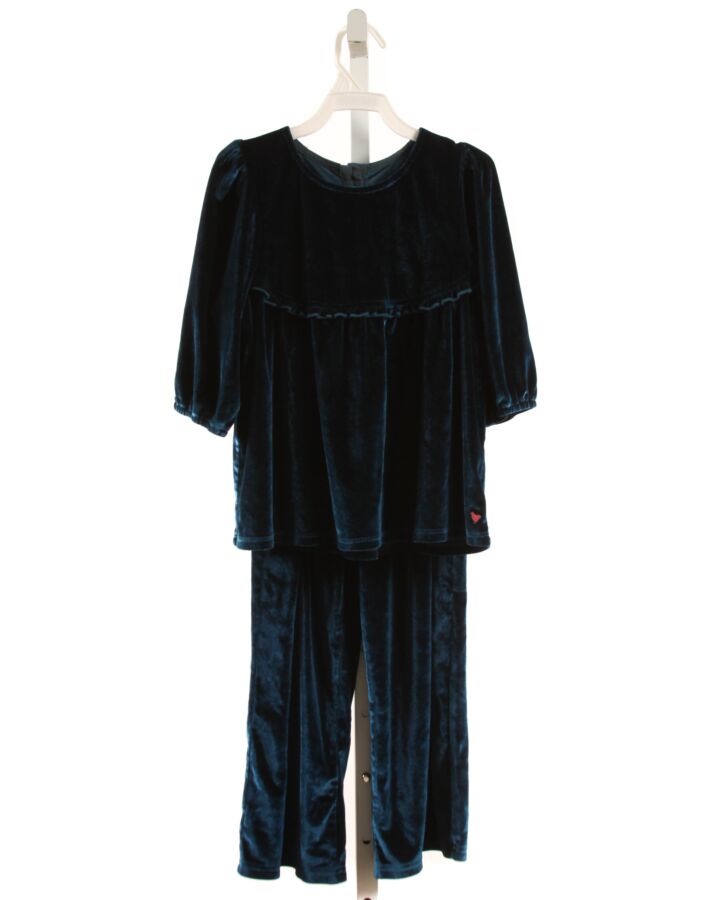 PINK CHICKEN  BLUE VELOUR   2-PIECE DRESSY OUTFIT