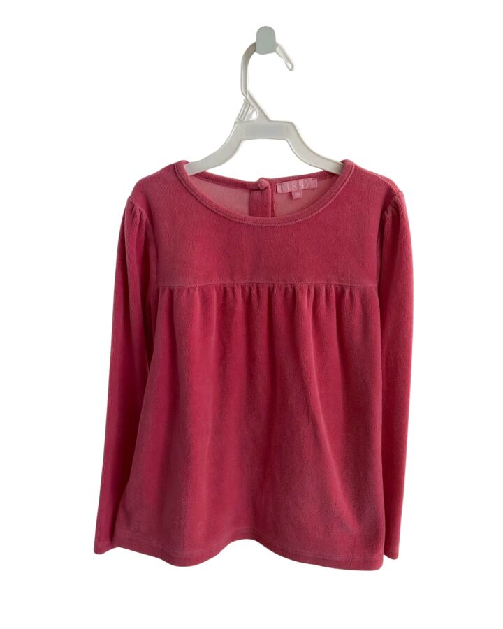 BISBY BY LITTLE ENGLISH  HOT PINK TERRY CLOTH   KNIT LS SHIRT