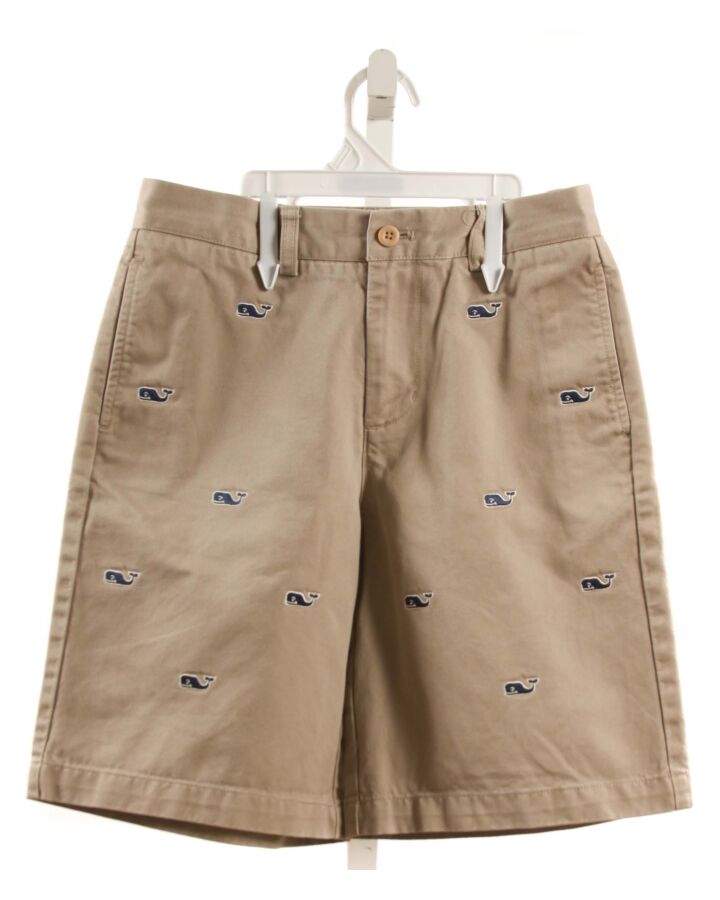 VINEYARD VINES  KHAKI   EMBROIDERED SHORTS