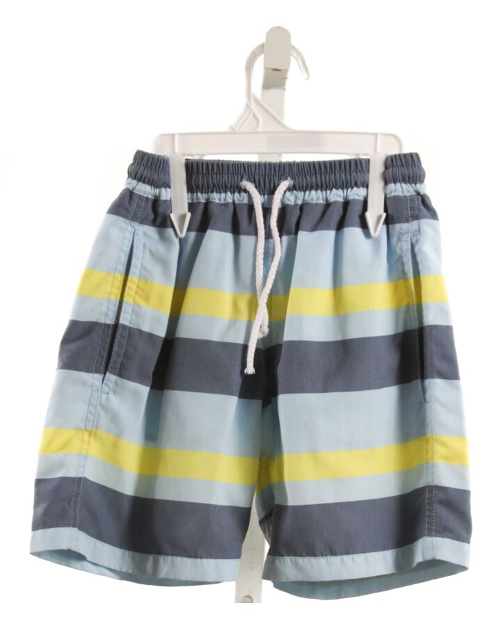 OSCAR DE LA RENTA  BLUE  STRIPED  SWIM TRUNKS