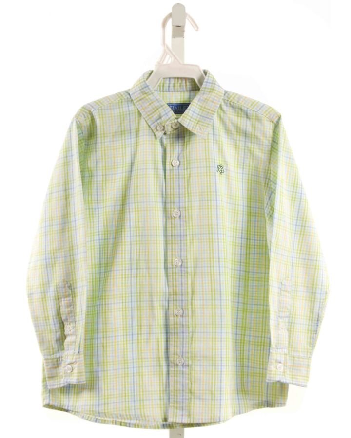 J. BAILEY  LIME GREEN  PLAID  DRESS SHIRT