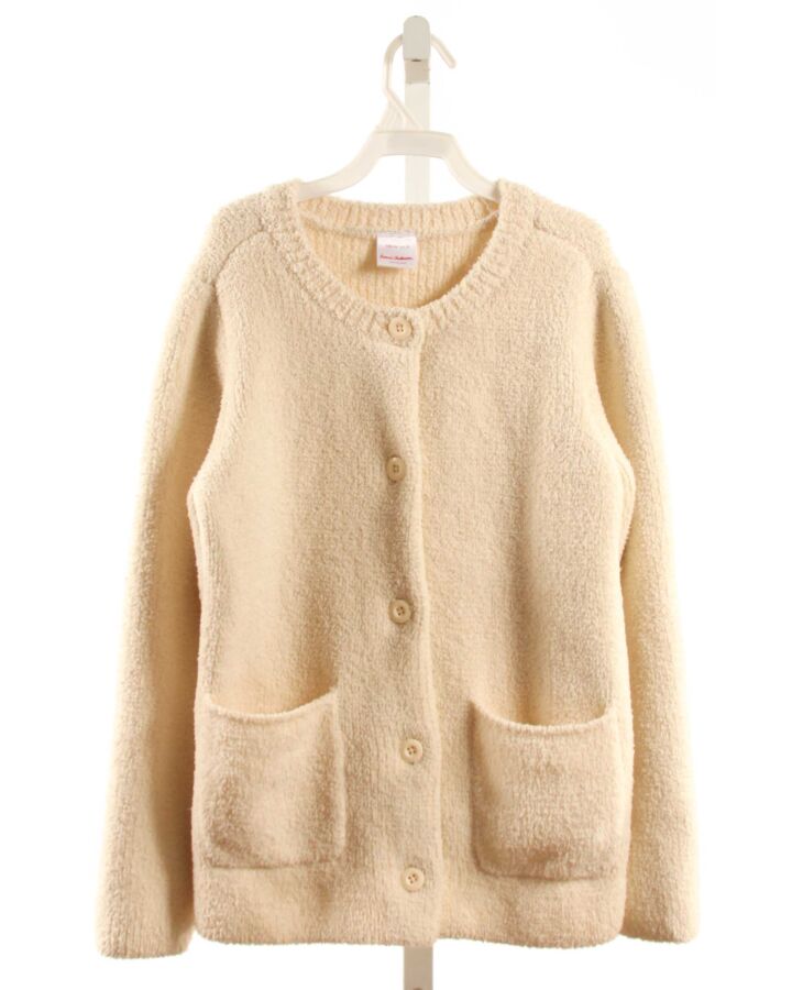 HANNA ANDERSSON  IVORY FLEECE   CARDIGAN