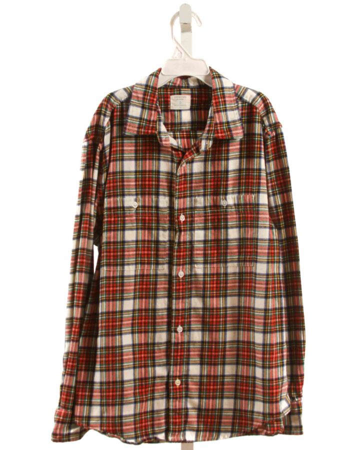 CREWCUTS  RED FLANNEL PLAID  DRESS SHIRT