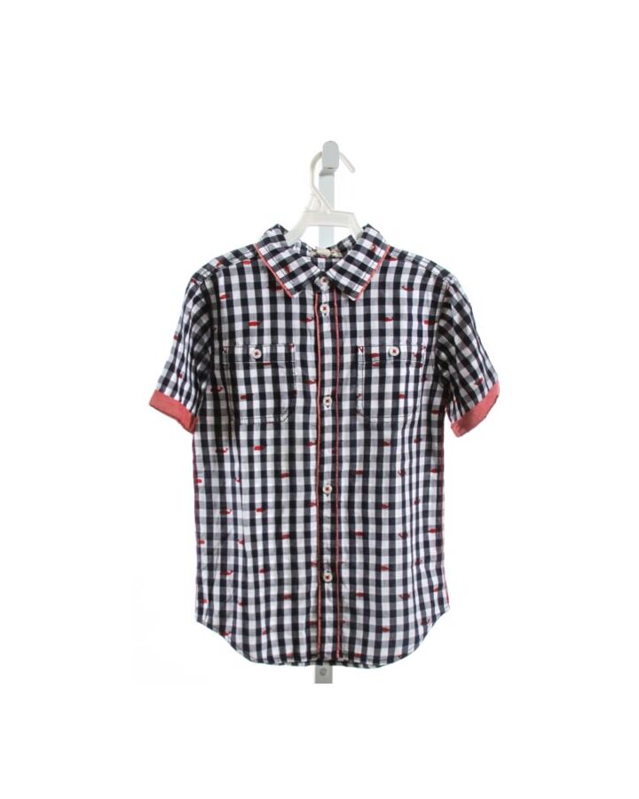 HATLEY  NAVY  GINGHAM  CLOTH SS SHIRT