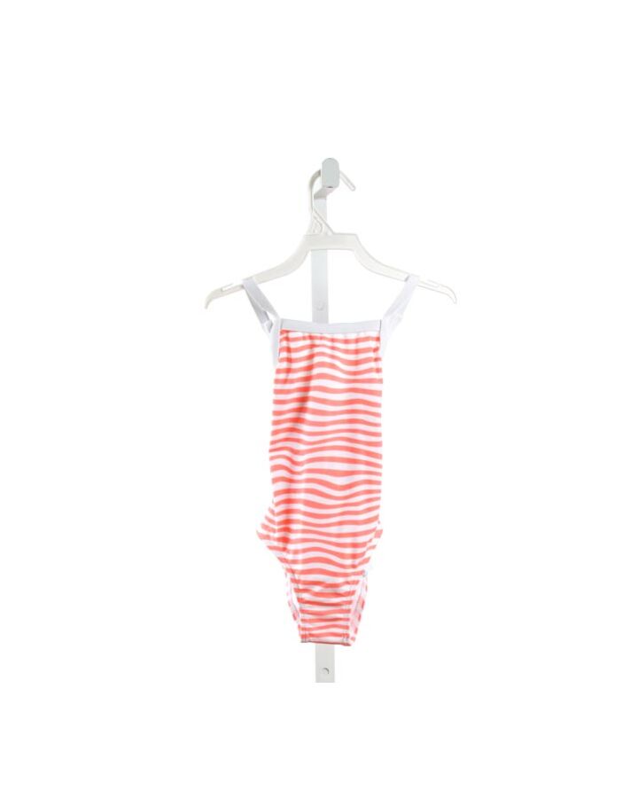 SNAPPER ROCK  PINK  STRIPED  1-PIECE SWIMSUIT