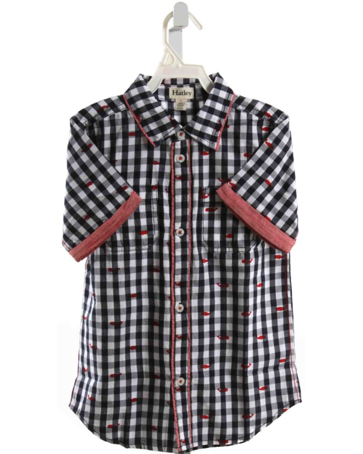 HATLEY  NAVY  GINGHAM  DRESS SHIRT