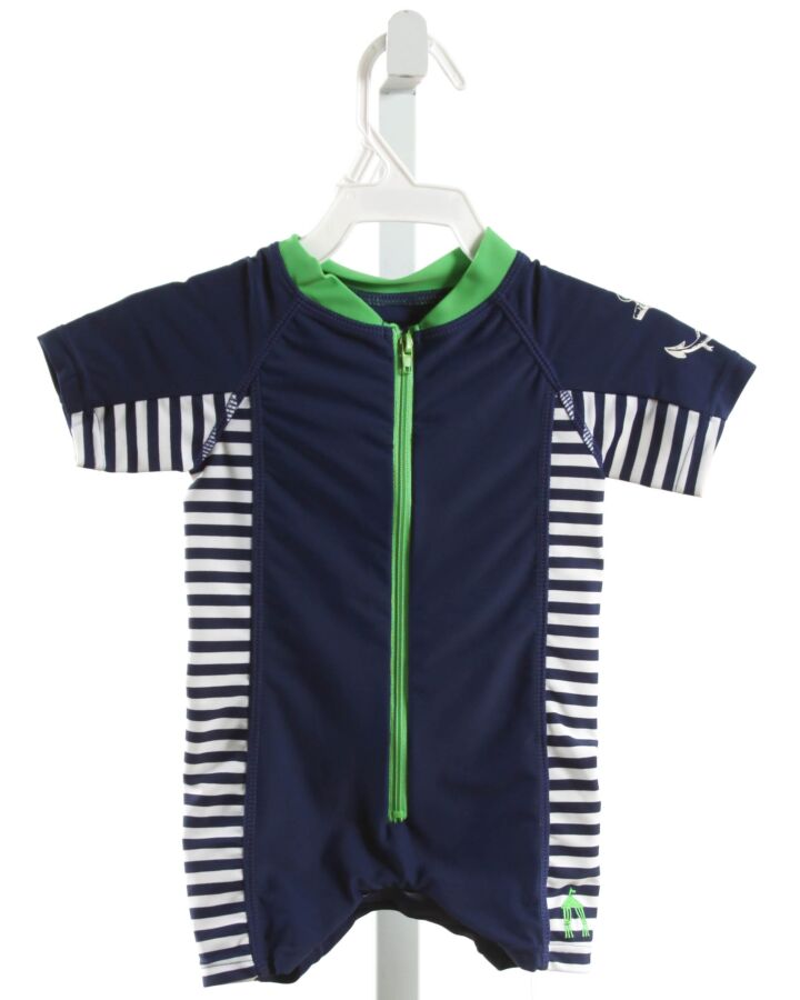 CABANA LIFE  NAVY  STRIPED  1-PIECE SWIMSUIT