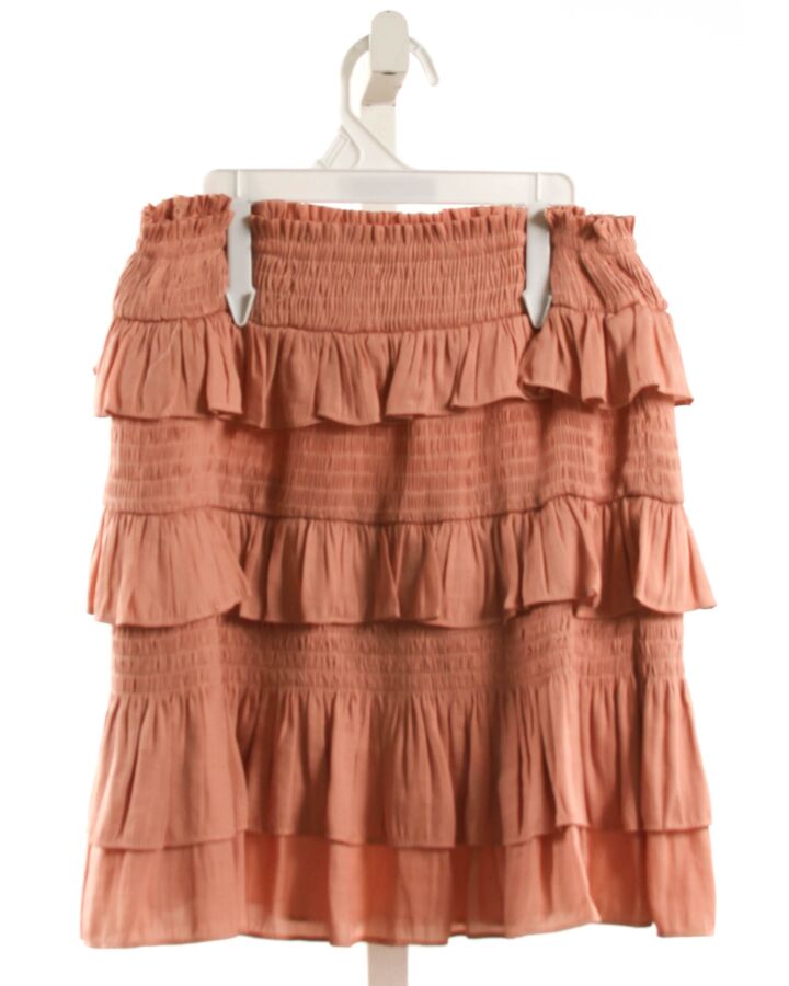 VESTIQUE  PINK   SMOCKED SKIRT WITH RUFFLE