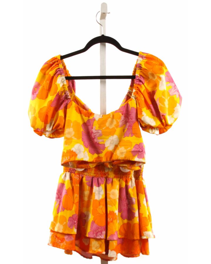 AGUA BENDITA  ORANGE  FLORAL  2-PIECE OUTFIT