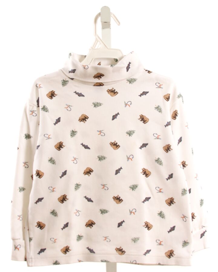 HARTSTRINGS  WHITE  PRINT  KNIT LS SHIRT