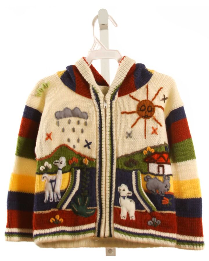 NO TAG  MULTI-COLOR KNIT  APPLIQUED OUTERWEAR