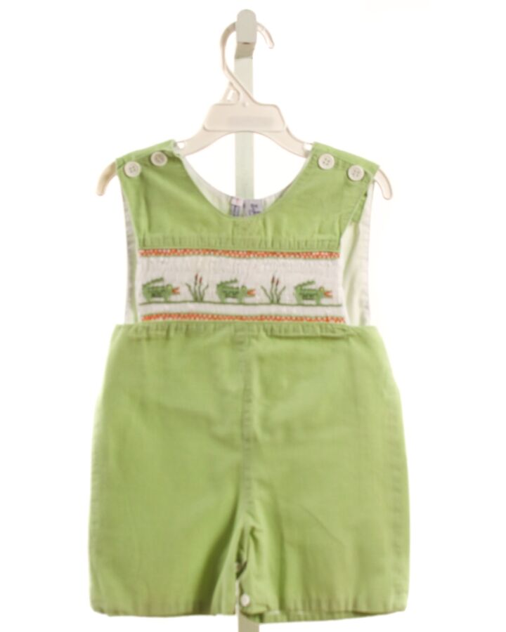ORIENT EXPRESSED  LIME GREEN  WINDOWPANE SMOCKED JON JON