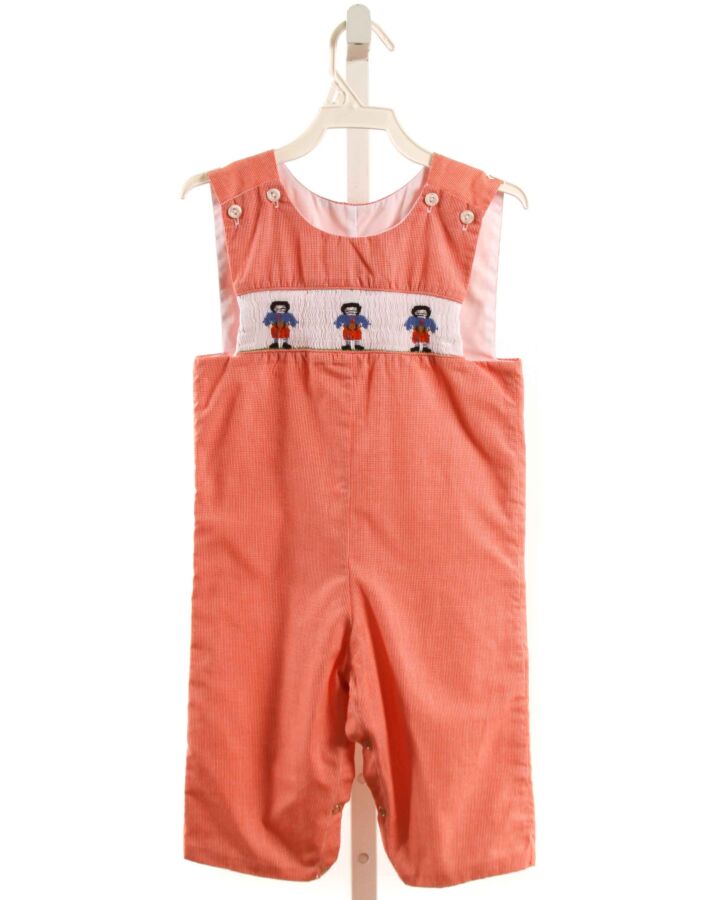 BE MINE  ORANGE  MICROCHECK SMOCKED LONGALL