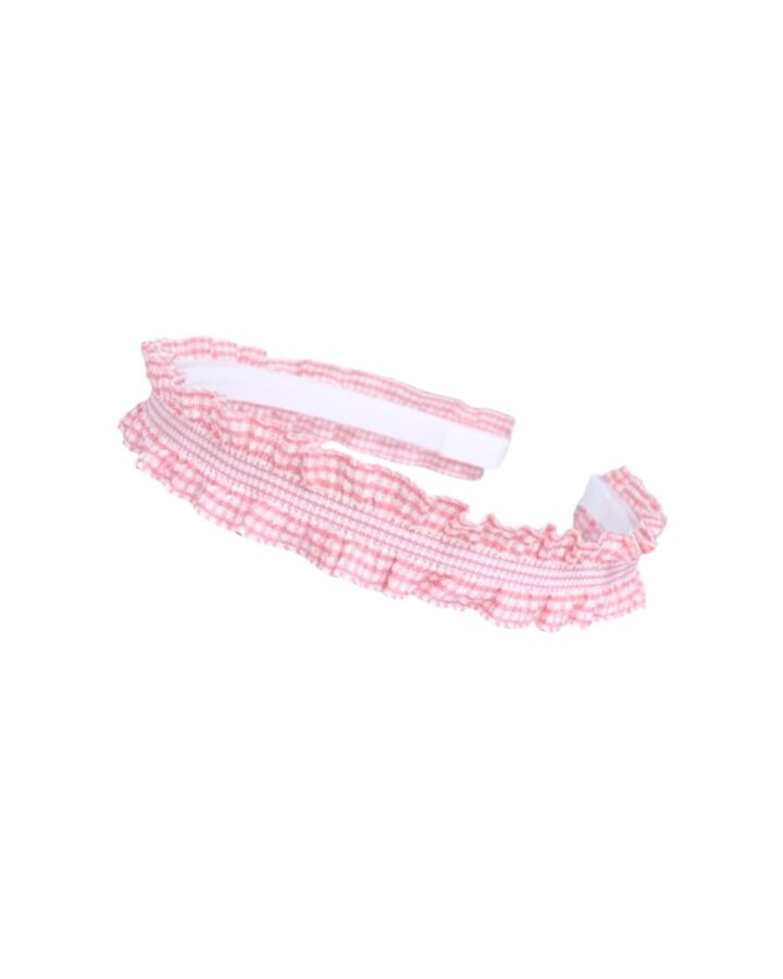 LOLO  PINK  GINGHAM  HEADBAND