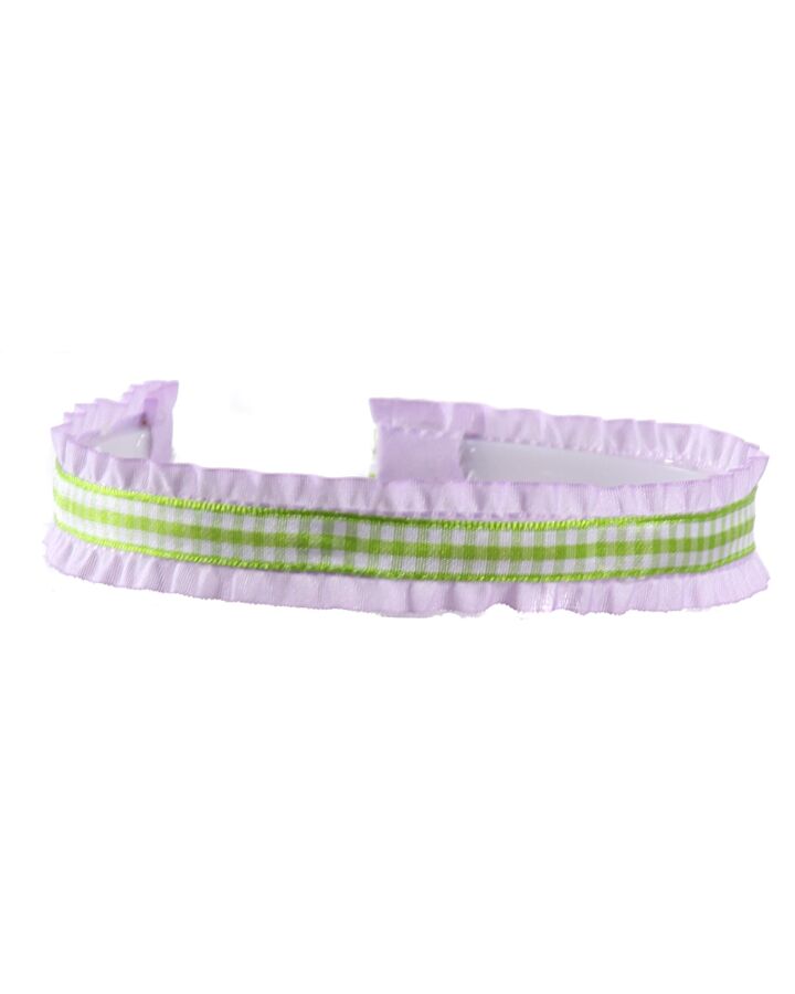 LOLO  PURPLE  GINGHAM  HEADBAND