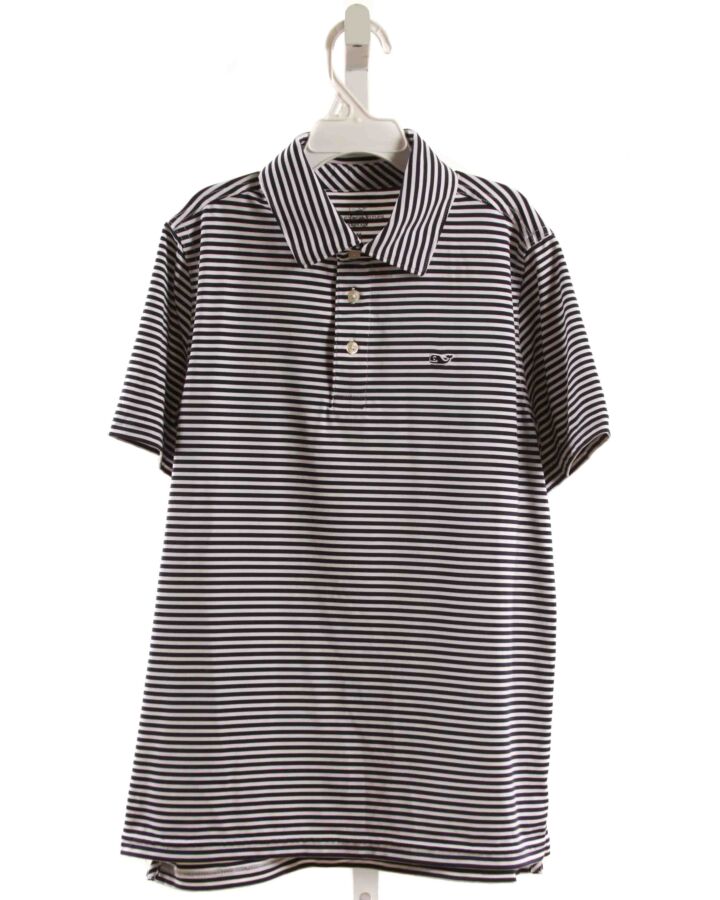 VINEYARD VINES  NAVY  STRIPED  KNIT SS SHIRT