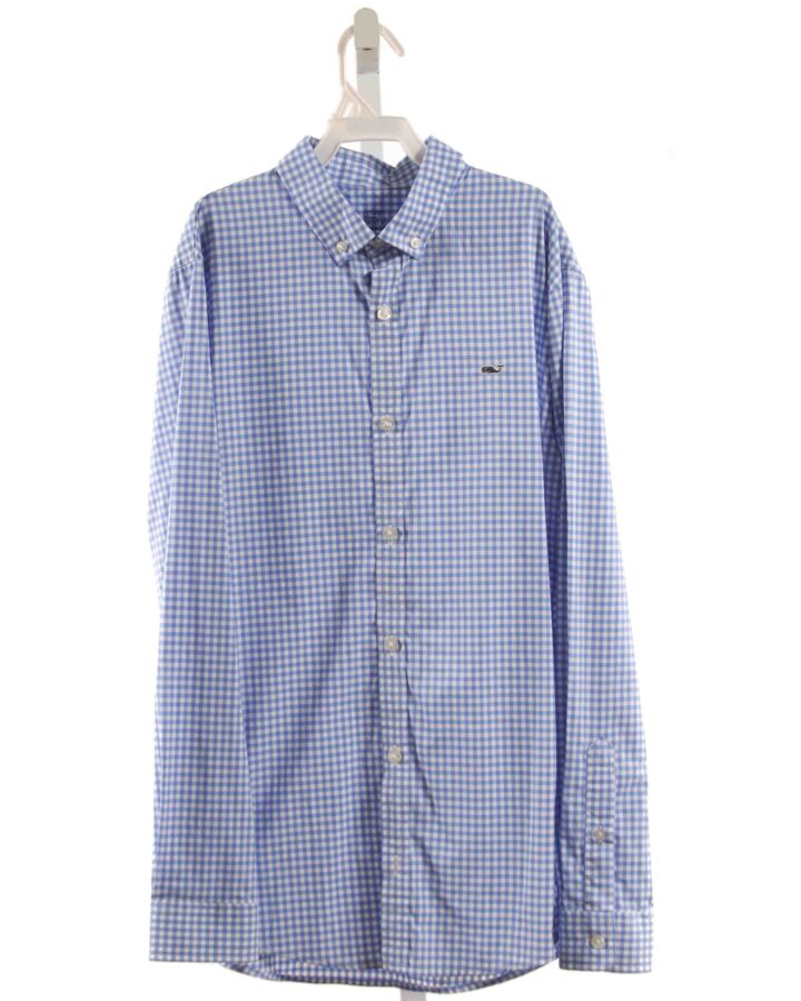 VINEYARD VINES  LT BLUE  GINGHAM  DRESS SHIRT
